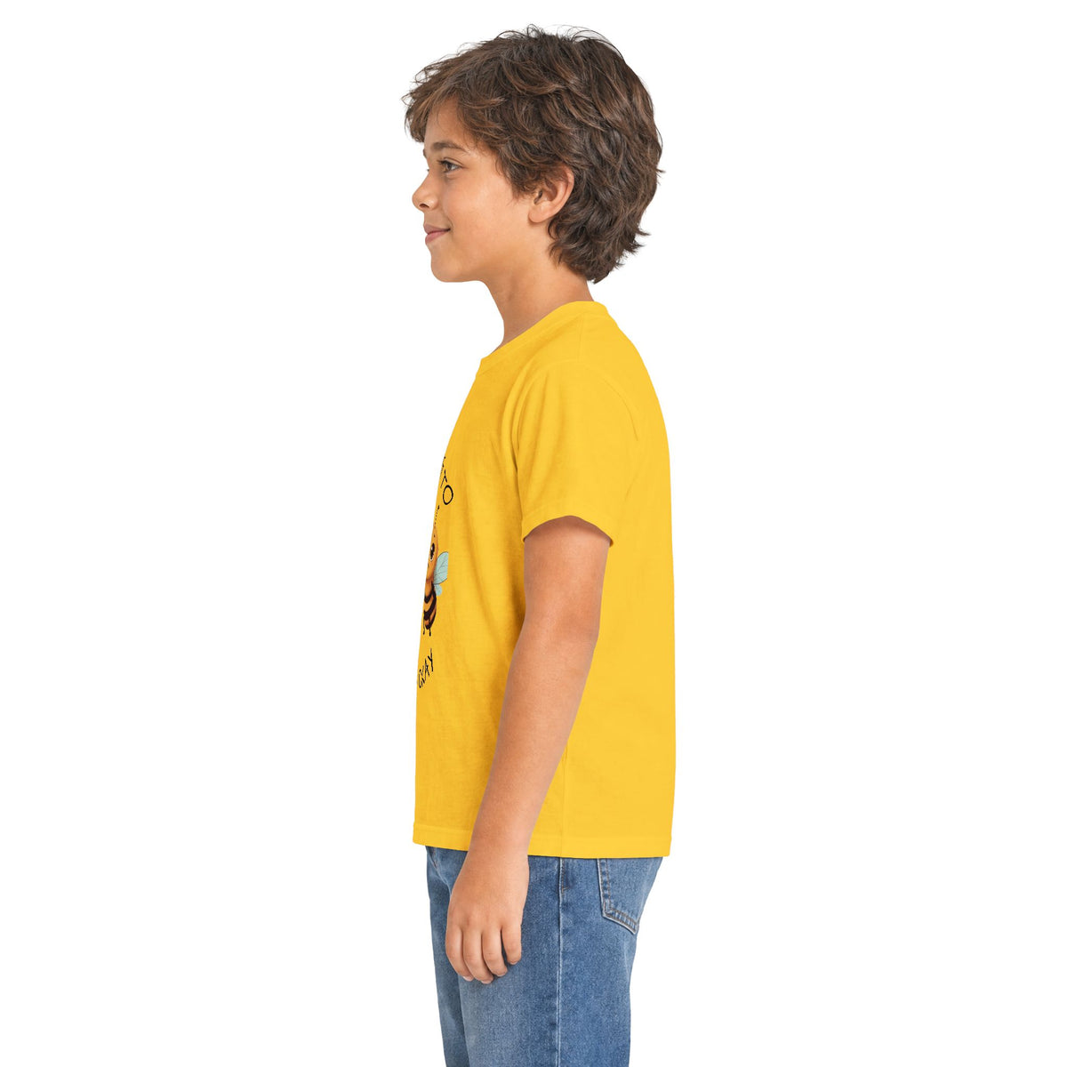 Kids Tee - "BEE Encouraging" Cute Cheerful Bee Graphic Shirt