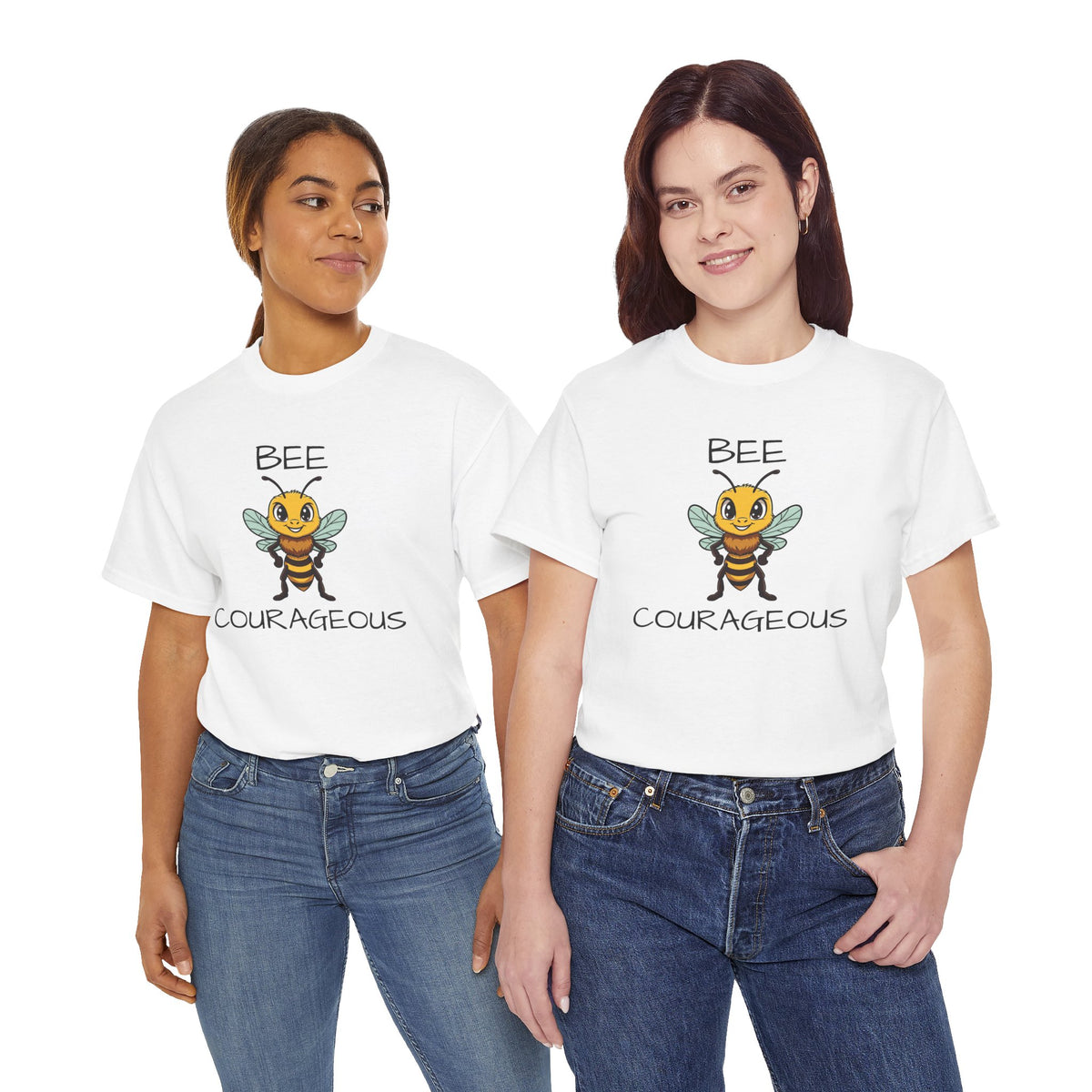 Bee Courageous T-Shirt — Cute Motivational Bee Graphic Tee