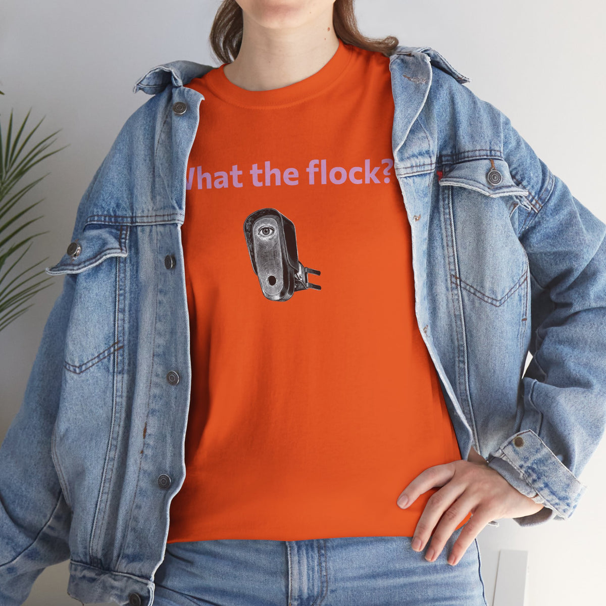 T-Shirt — What the flock? Funny Sheep/Shears Graphic Tee