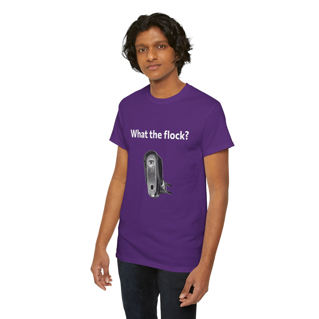 T-Shirt — What the flock? Funny Sheep/Shears Graphic Tee