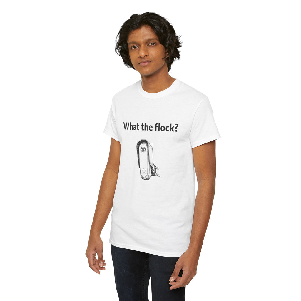 T-Shirt — What the flock? Funny Sheep/Shears Graphic Tee