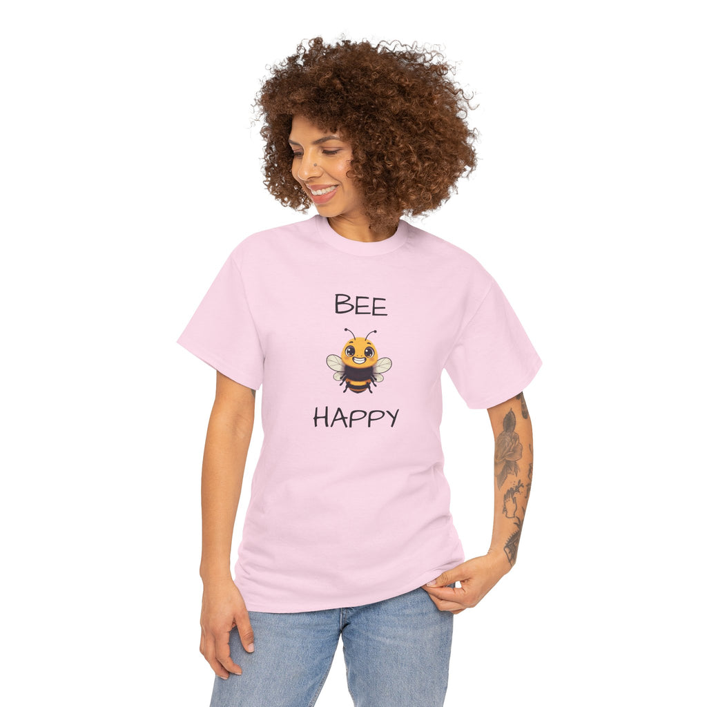 Bee Happy T‑Shirt — Cute Smiling Bee Graphic Tee