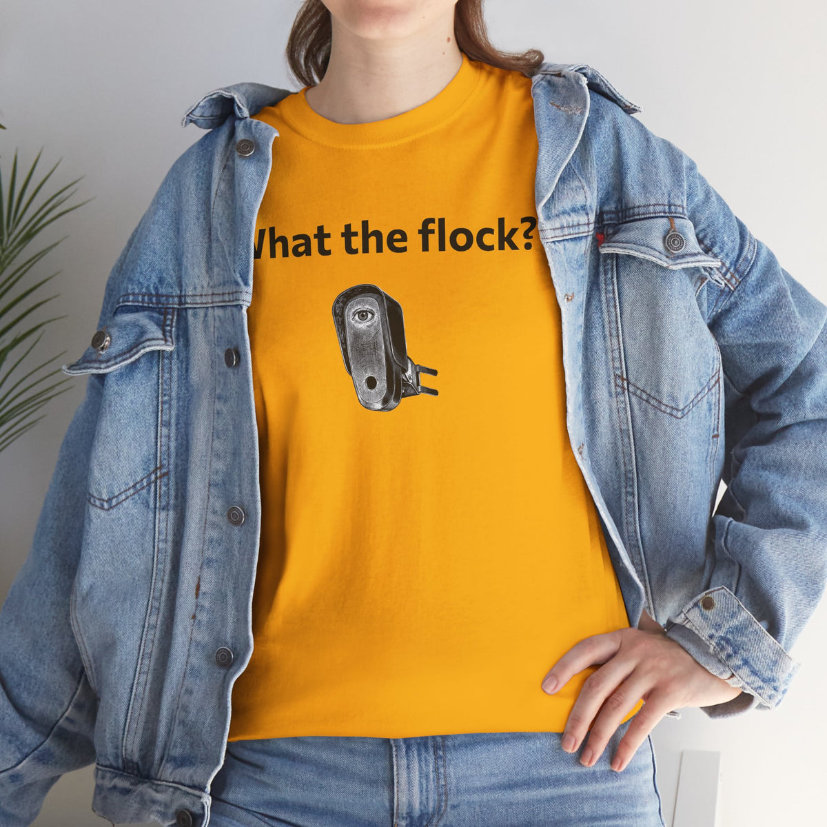 T-Shirt — What the flock? Funny Sheep/Shears Graphic Tee
