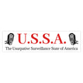 Bumper Sticker — U.S.S.A. "The Usurpative Surveillance State of America" Political Protest Sticker