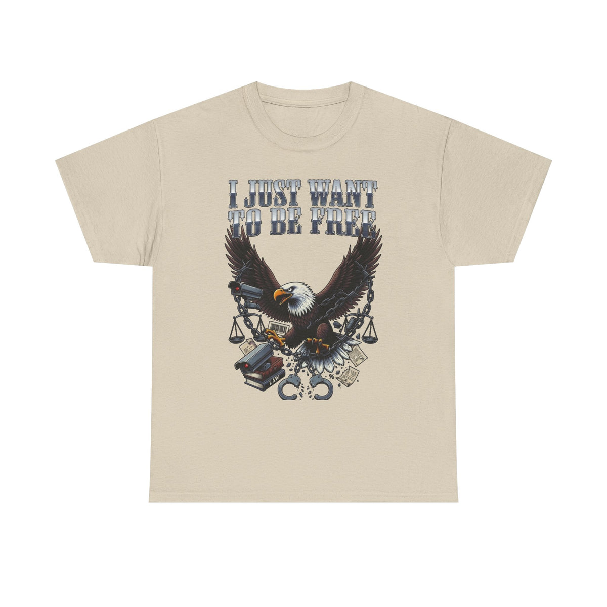 Eagle Liberty Tee – "I Just Want To Be Free" Graphic T-Shirt