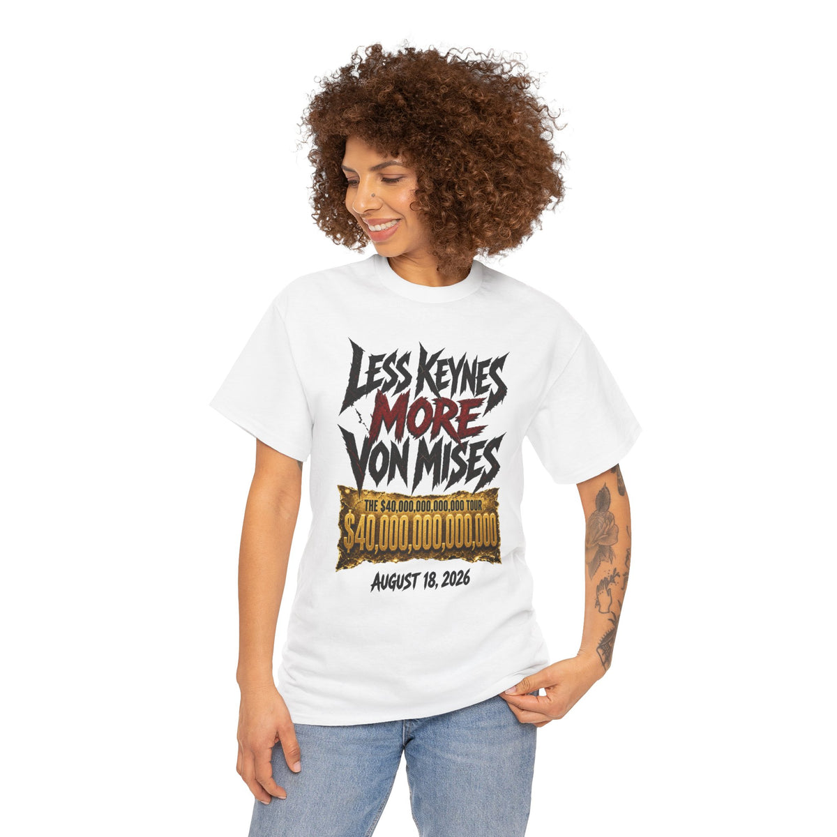 Less Keynes More Von Mises T-Shirt — Libertarian Economics Tee