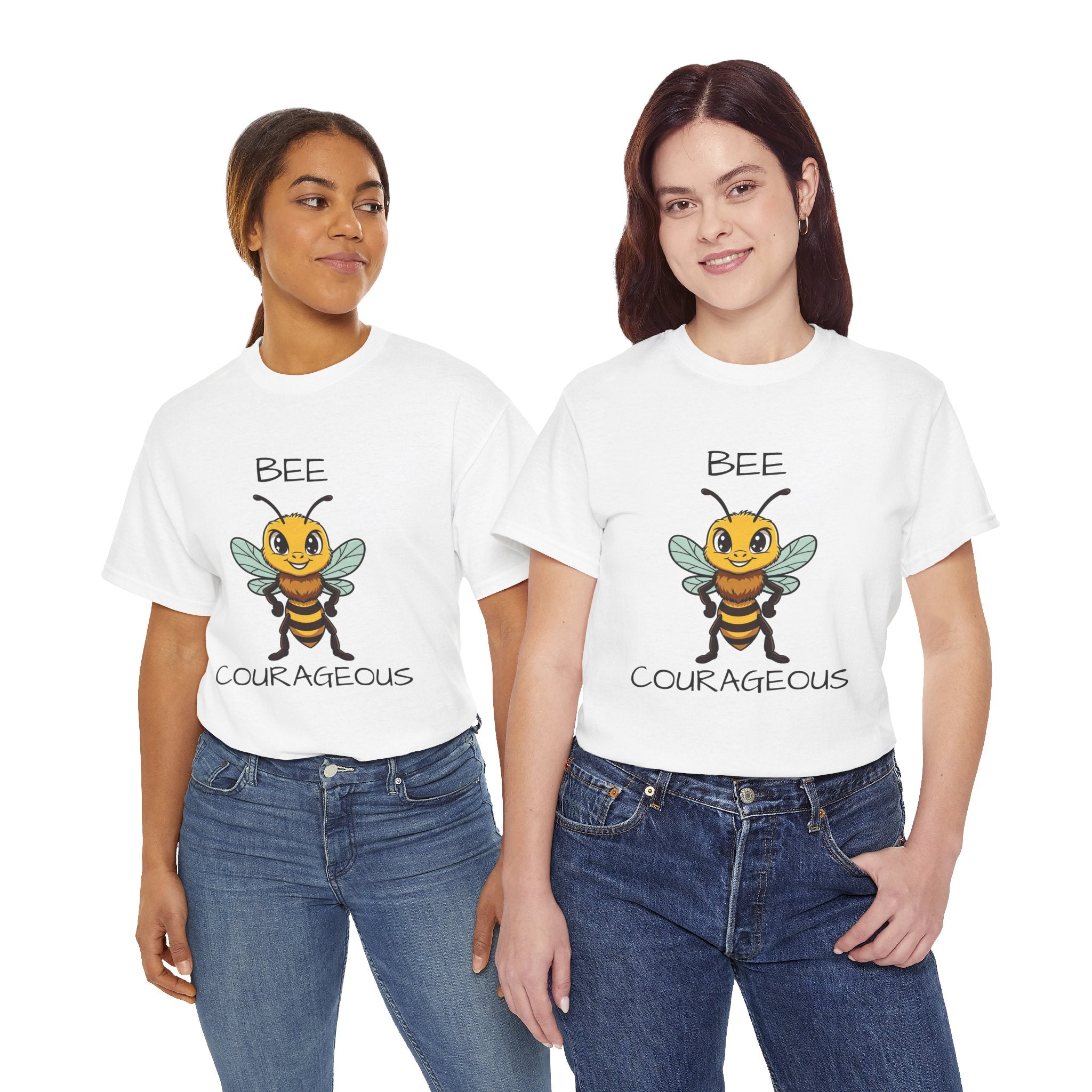 Bee Courageous T-Shirt — Cute Motivational Bee Graphic Tee