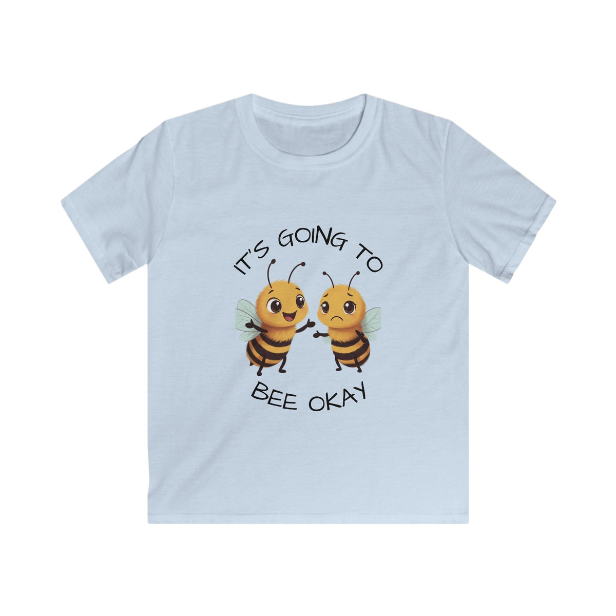 Kids Tee - "BEE Encouraging" Cute Cheerful Bee Graphic Shirt