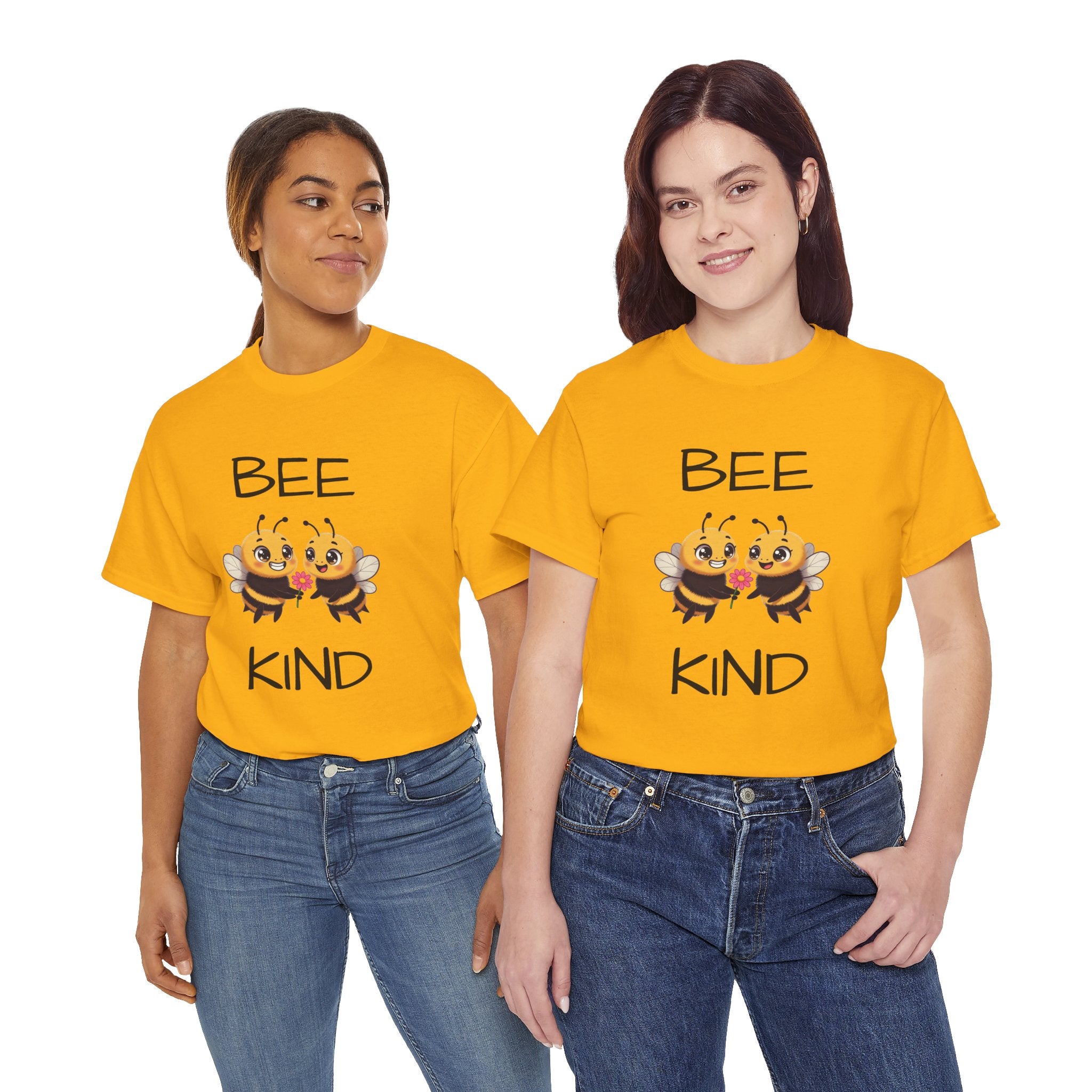 Bee Kind T-Shirt — Cute Cartoon Bees Graphic Tee for Kindness & Earth Day