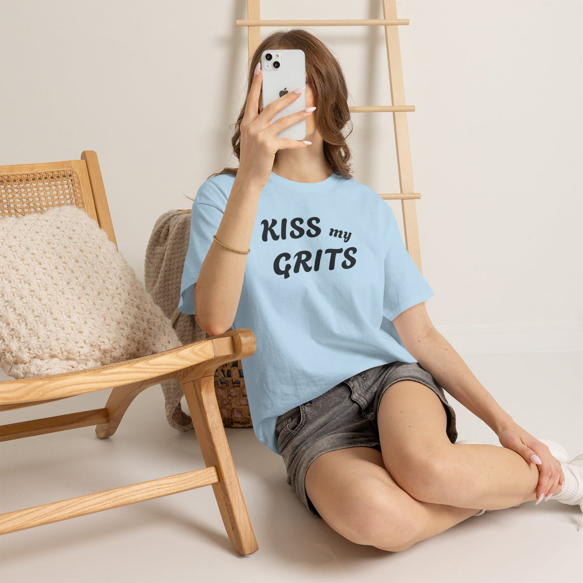 Kiss My Grits T-Shirt — Retro Southern Sassy Tee