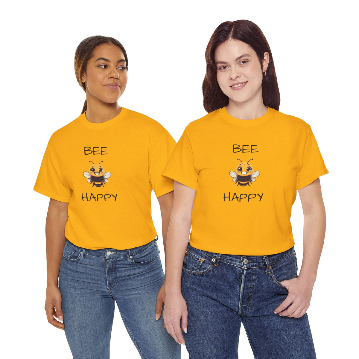 Bee Happy T‑Shirt — Cute Smiling Bee Graphic Tee