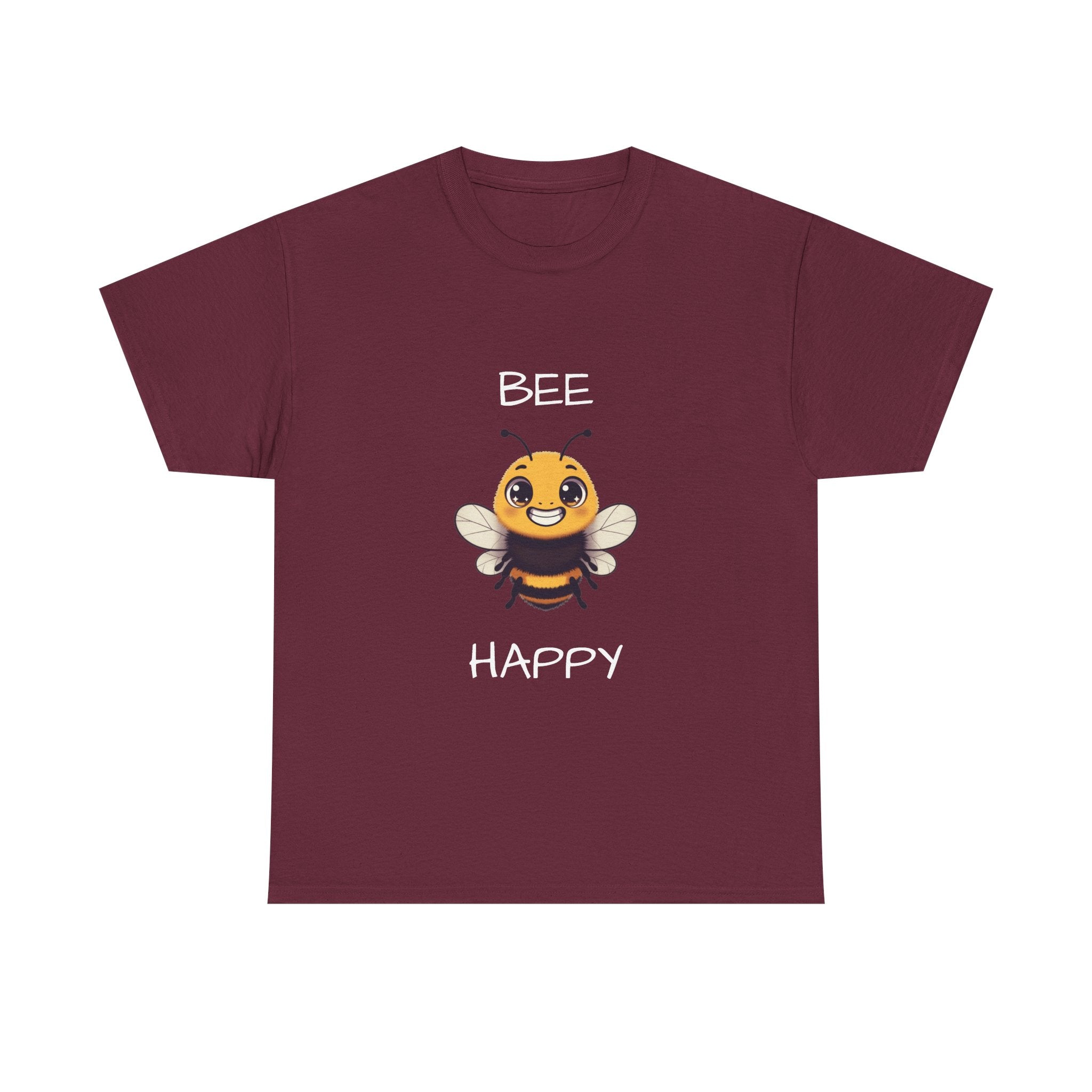 Bee Happy T‑Shirt — Cute Smiling Bee Graphic Tee