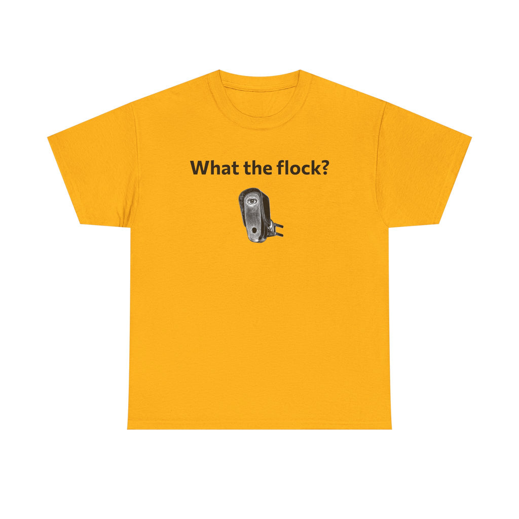 T-Shirt — What the flock? Funny Sheep/Shears Graphic Tee