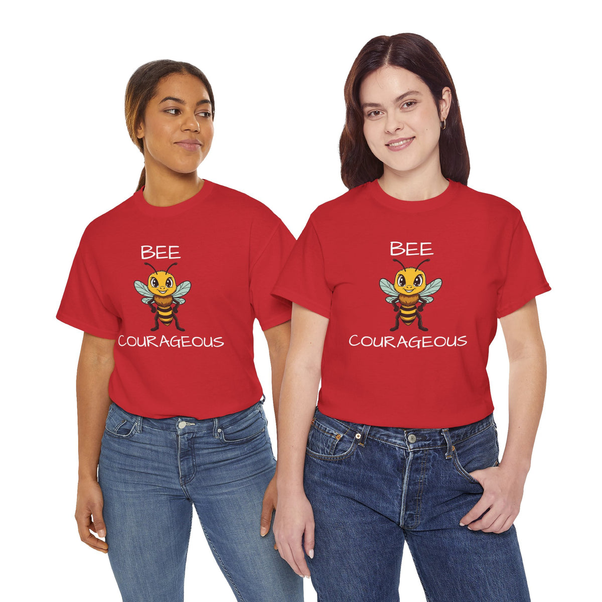 Bee Courageous T-Shirt — Cute Motivational Bee Graphic Tee