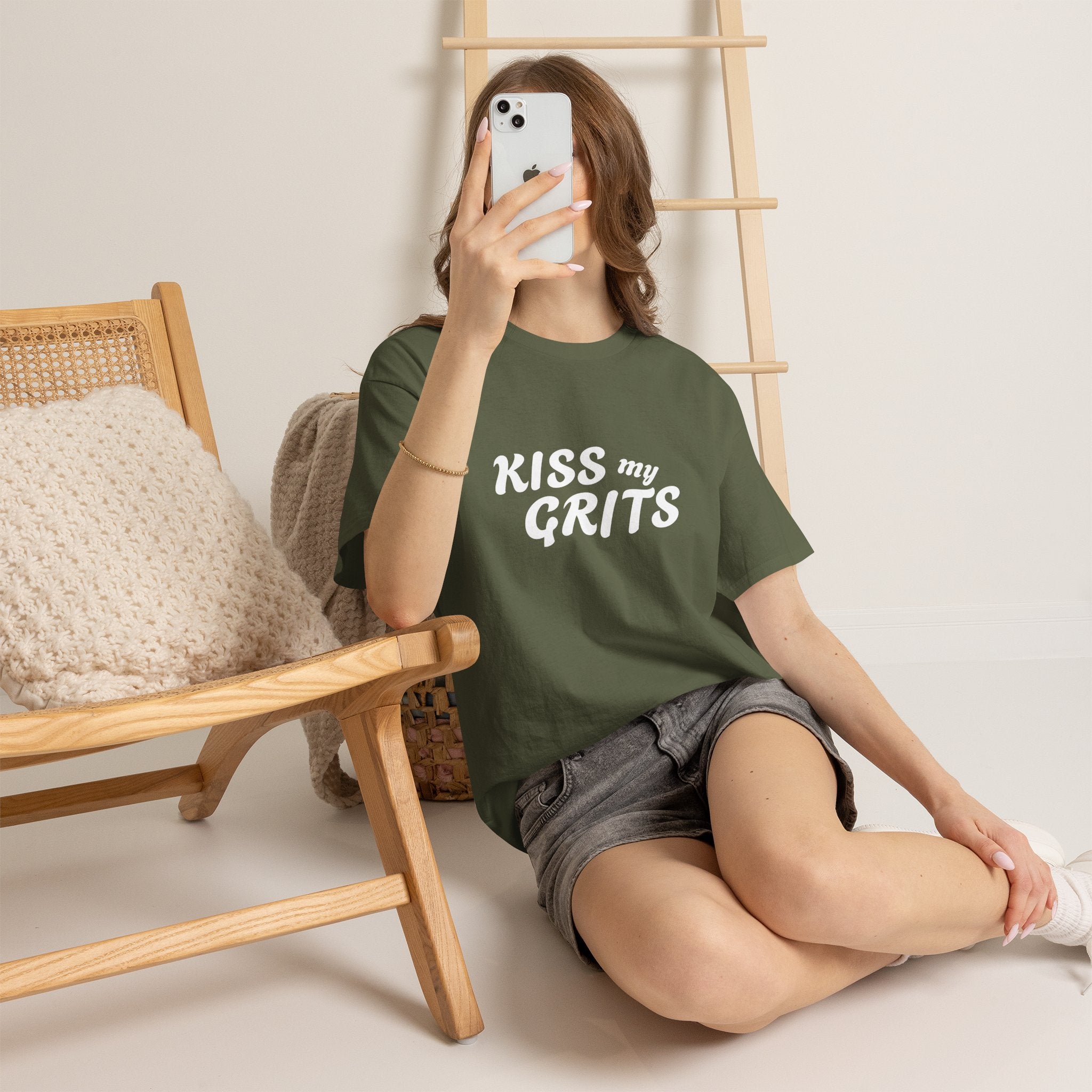 Kiss My Grits T-Shirt — Retro Southern Sassy Tee
