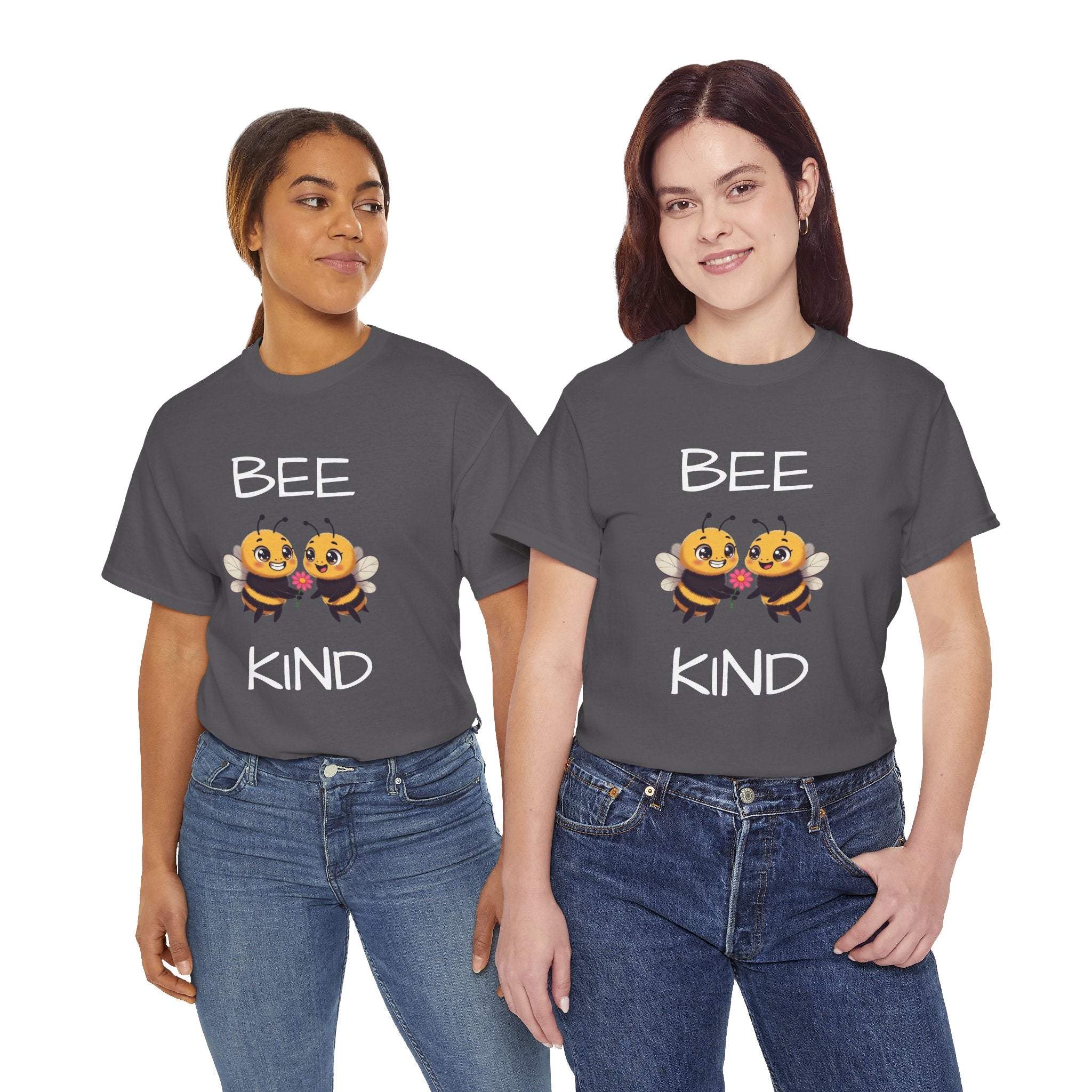 Bee Kind T-Shirt — Cute Cartoon Bees Graphic Tee for Kindness & Earth Day