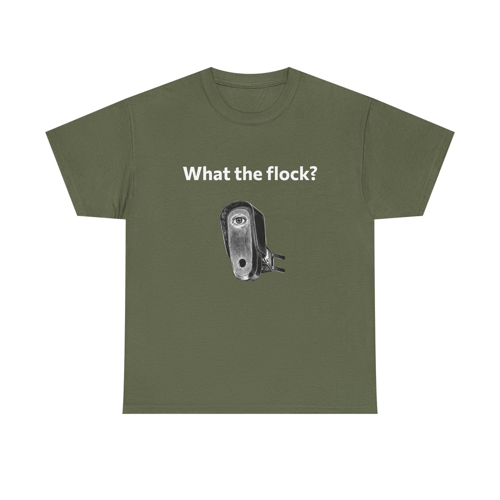 T-Shirt — What the flock? Funny Sheep/Shears Graphic Tee