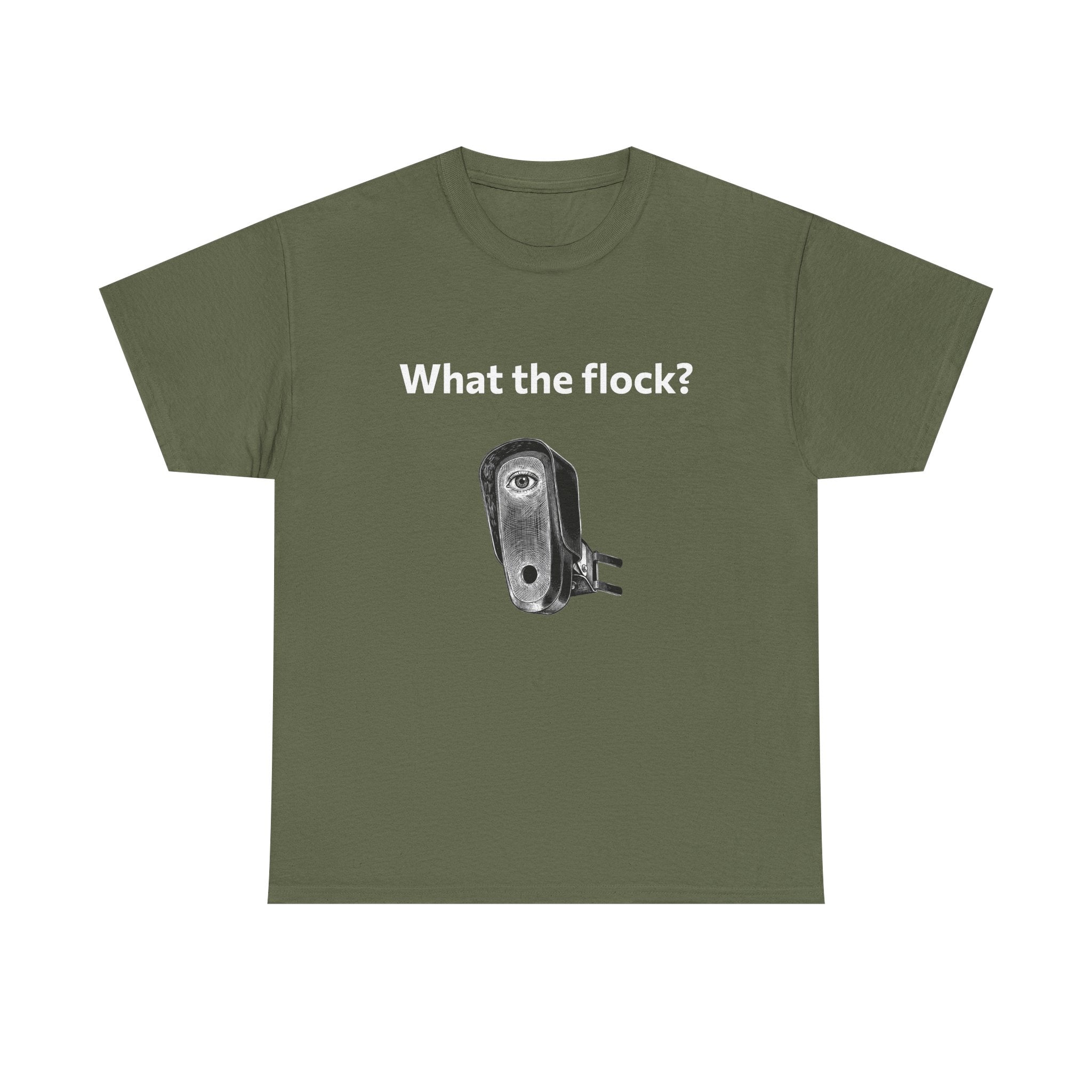 T-Shirt — What the flock? Funny Sheep/Shears Graphic Tee