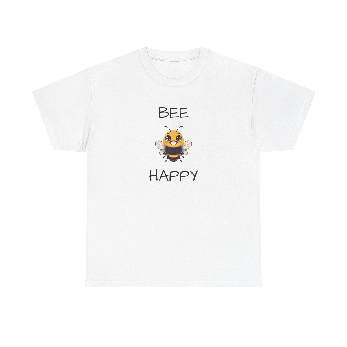 Bee Happy T‑Shirt — Cute Smiling Bee Graphic Tee