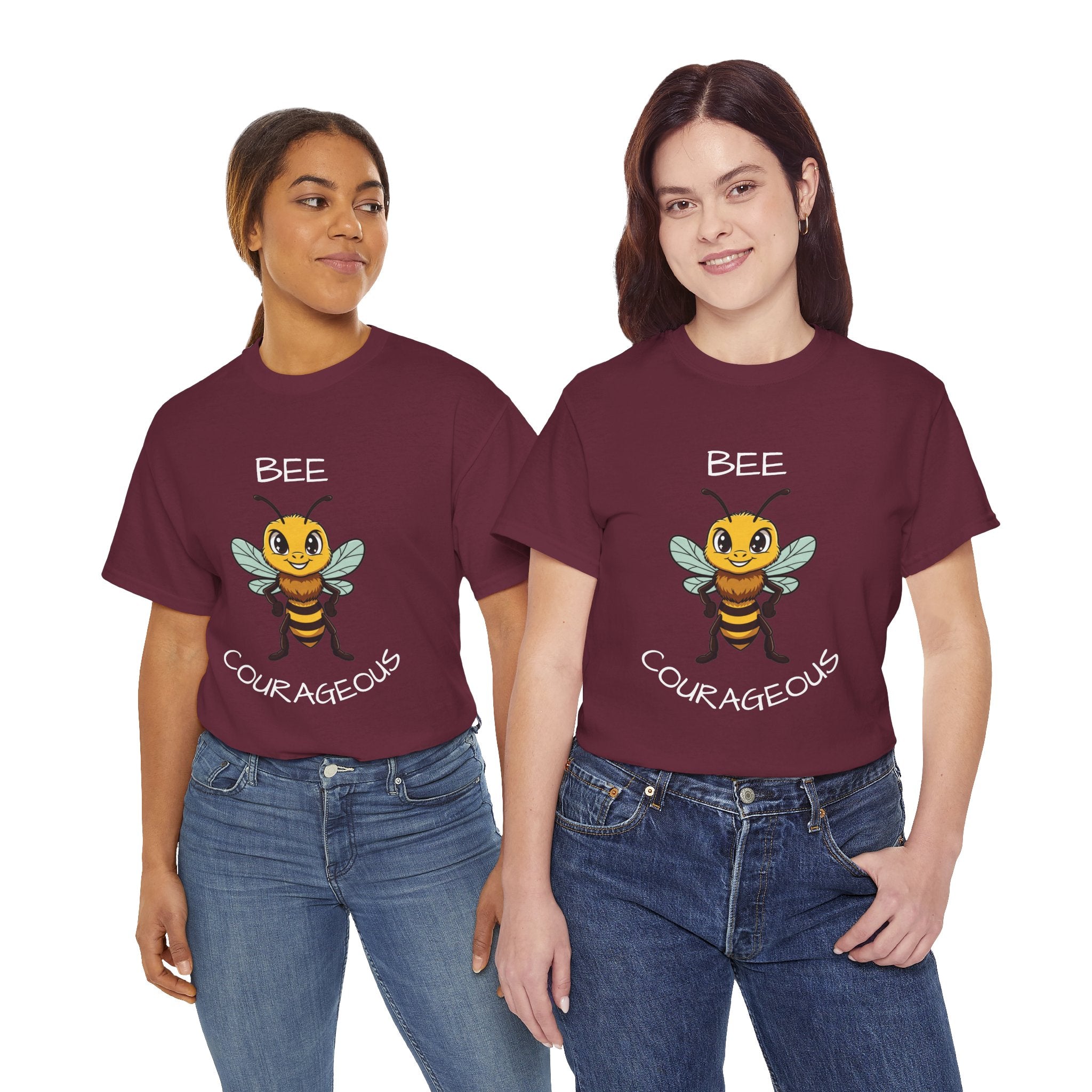 Bee Courageous T-Shirt — Cute Motivational Bee Graphic Tee