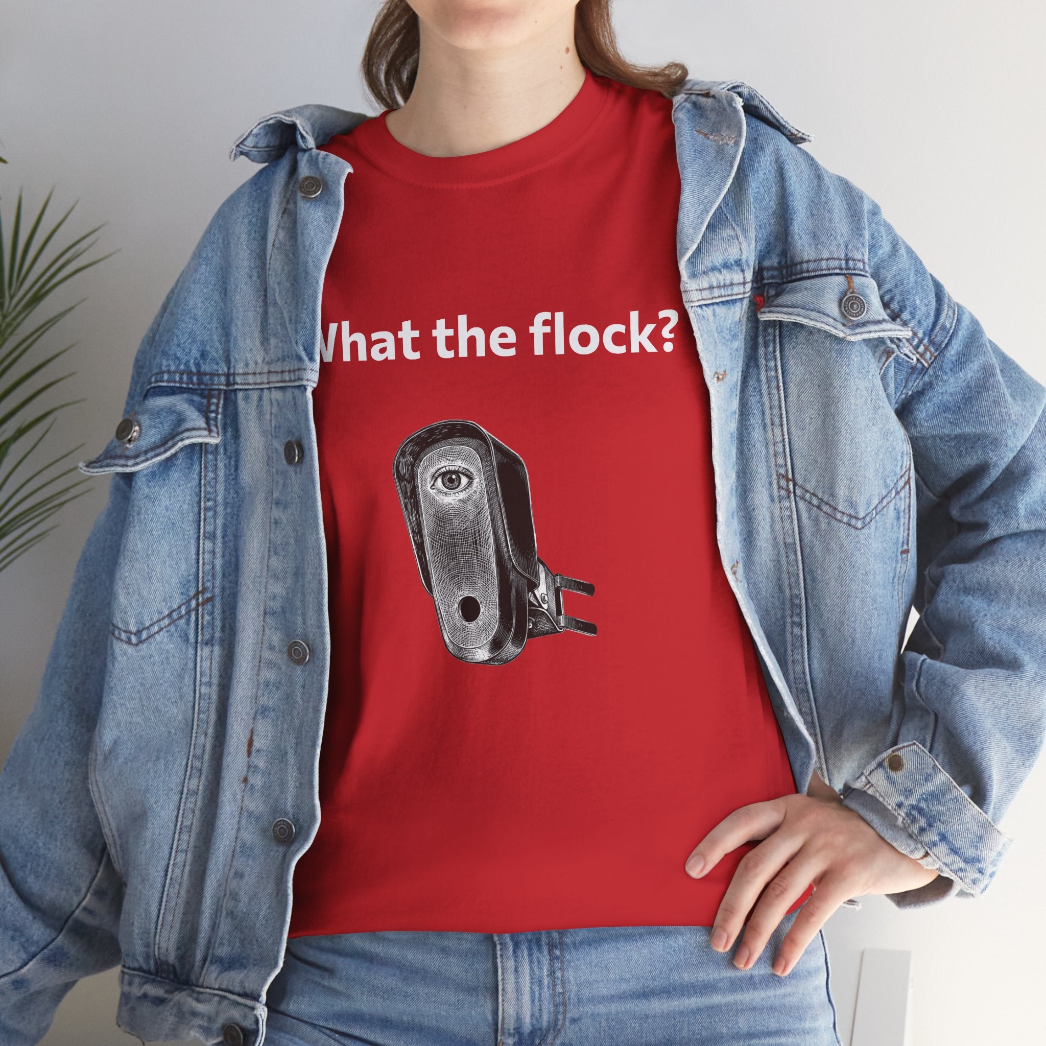 T-Shirt — What the flock? Funny Sheep/Shears Graphic Tee