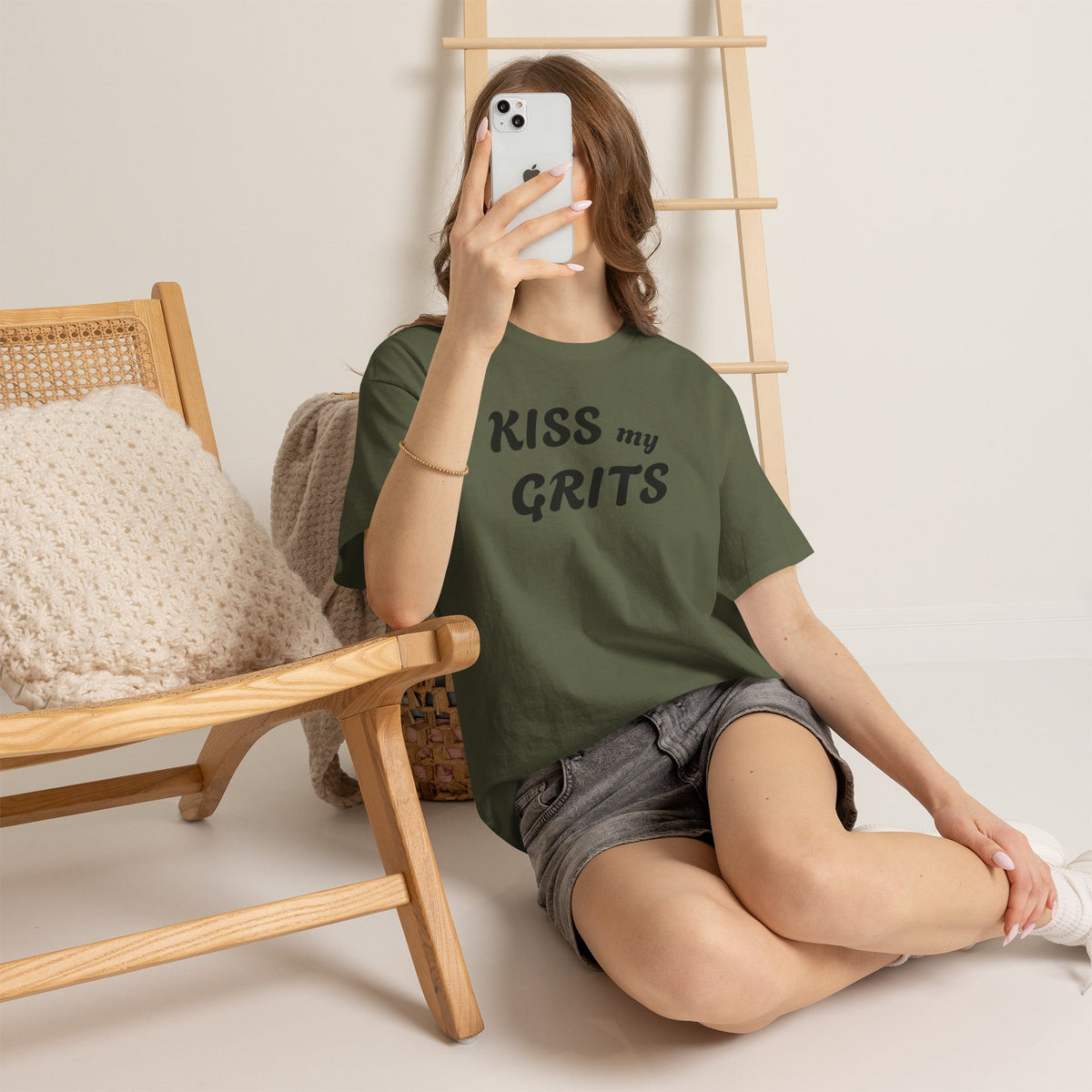 Kiss My Grits T-Shirt — Retro Southern Sassy Tee