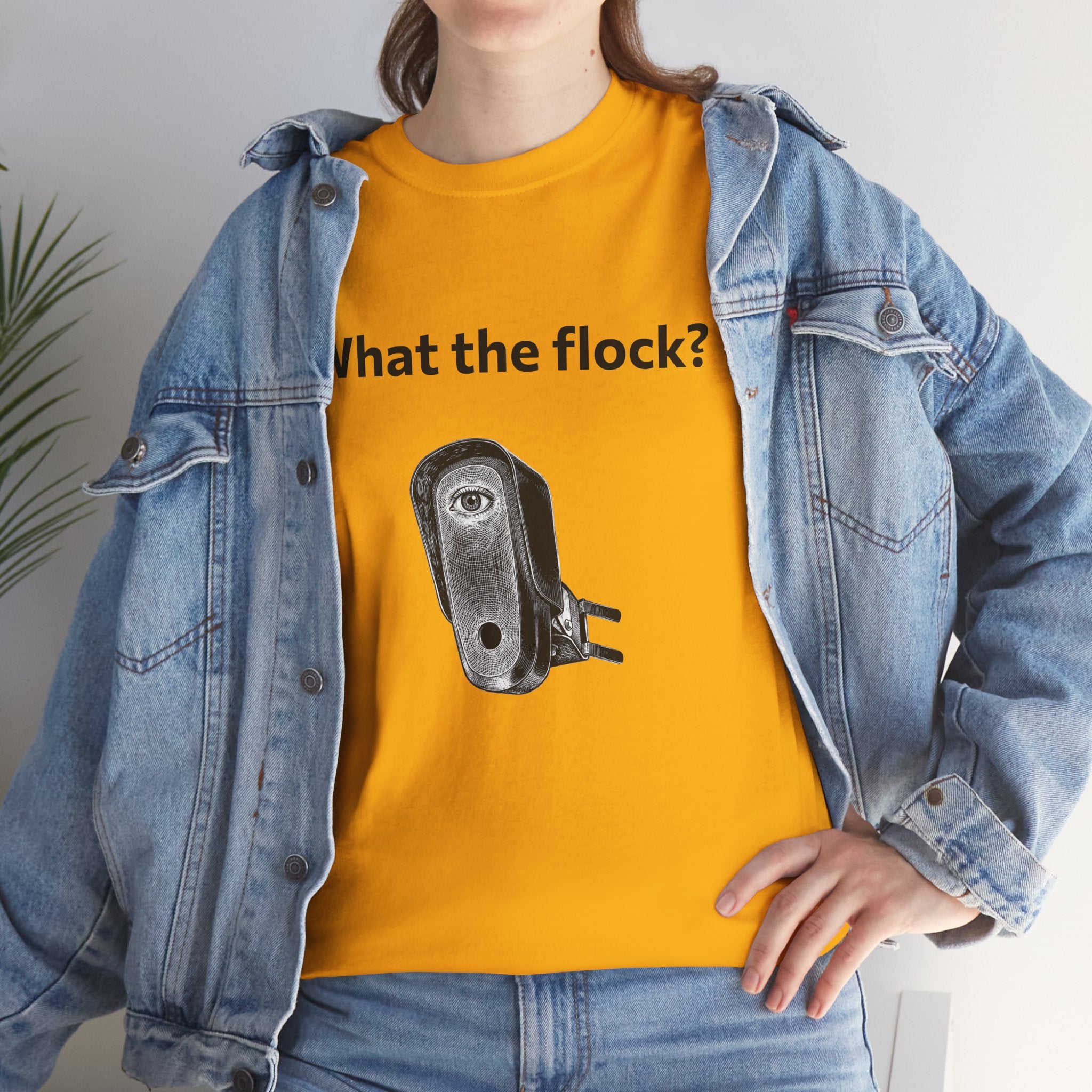 T-Shirt — What the flock? Funny Sheep/Shears Graphic Tee