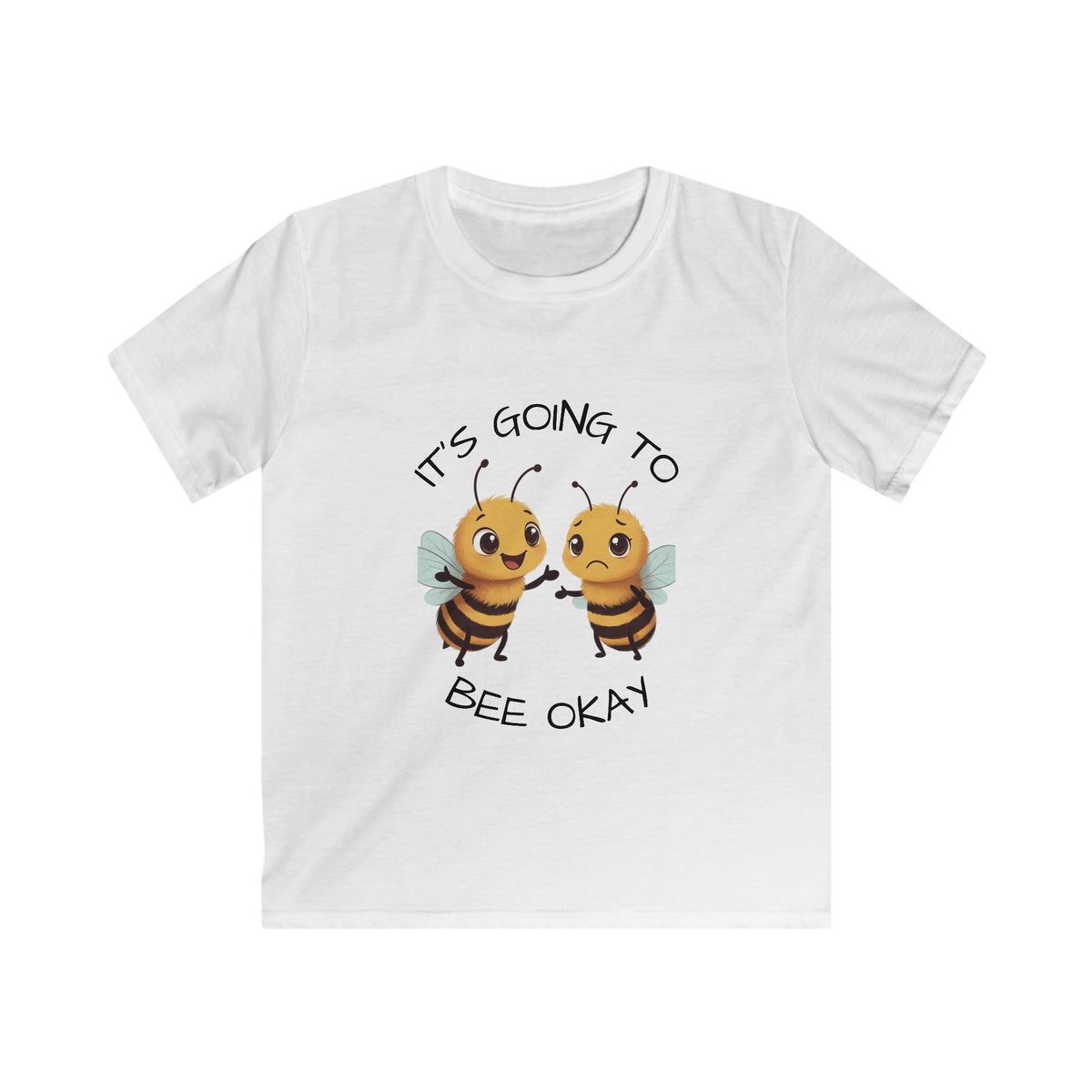 Kids Tee - "BEE Encouraging" Cute Cheerful Bee Graphic Shirt