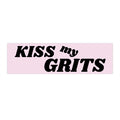 Bumper Sticker — "Kiss My Grits" Retro Southern Sassy Decal