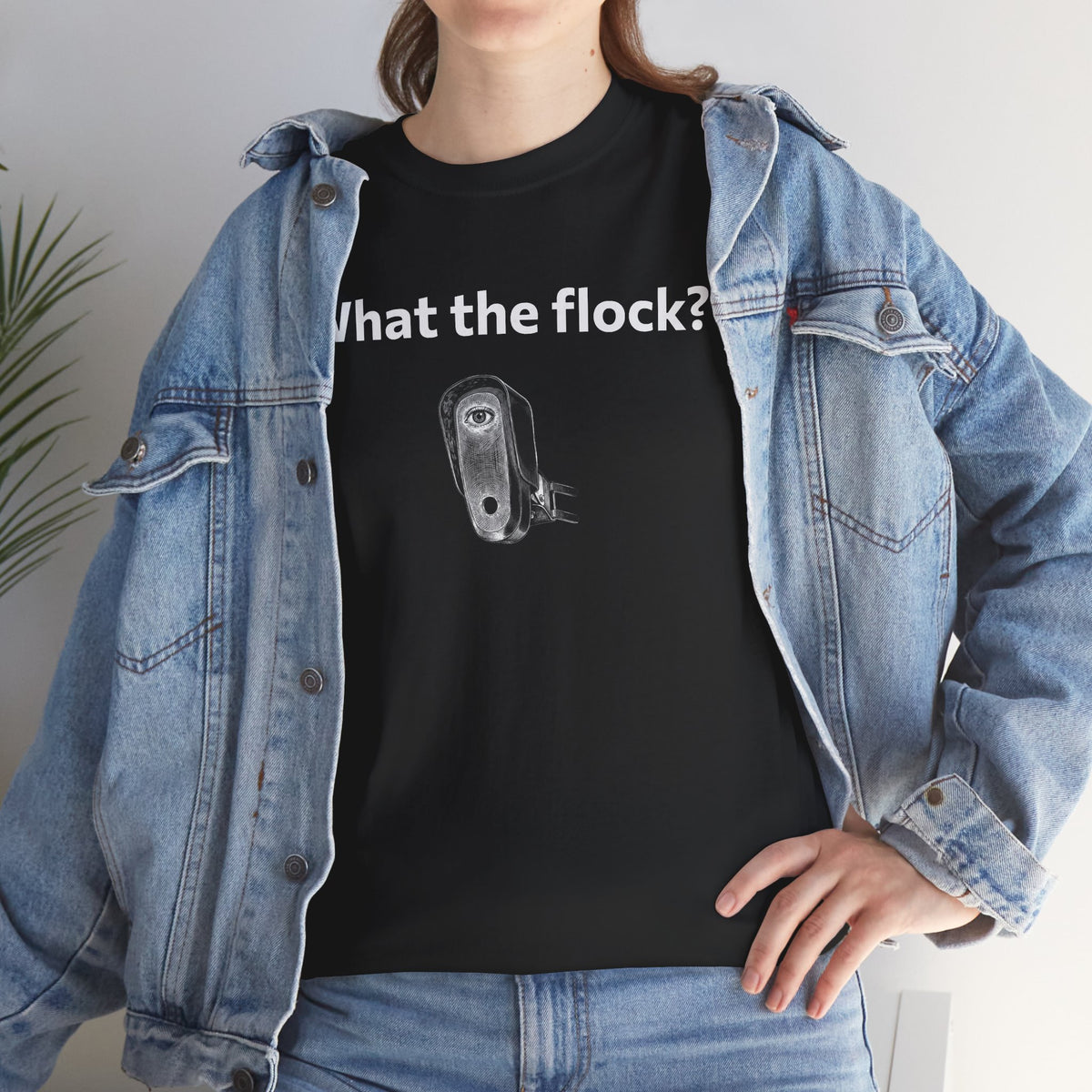 T-Shirt — What the flock? Funny Sheep/Shears Graphic Tee