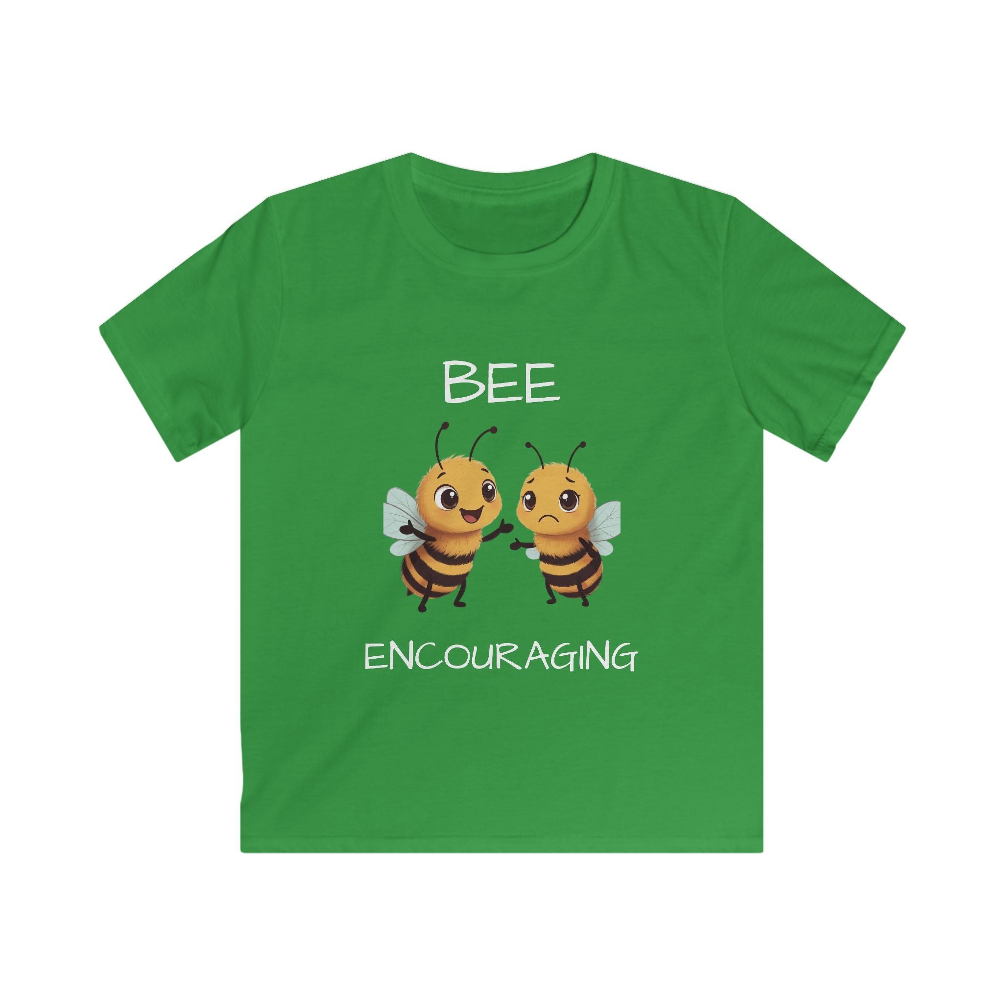 Kids Tee - "BEE Encouraging" Cute Cheerful Bee Graphic Shirt
