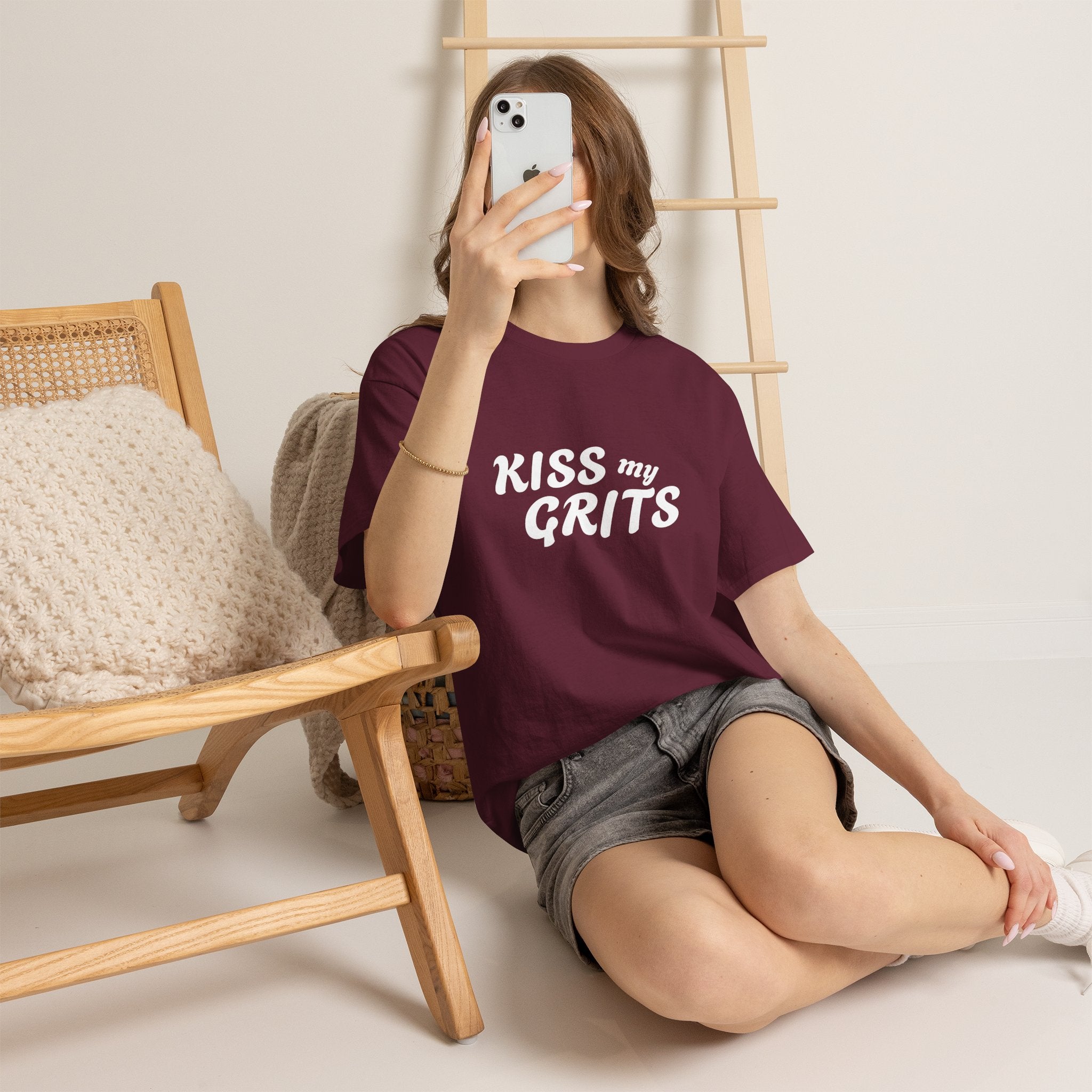 Kiss My Grits T-Shirt — Retro Southern Sassy Tee