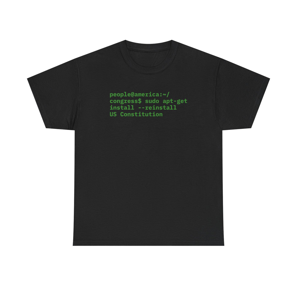 Constitution Install Tee — Retro Terminal Liberty Programmer T‑Shirt