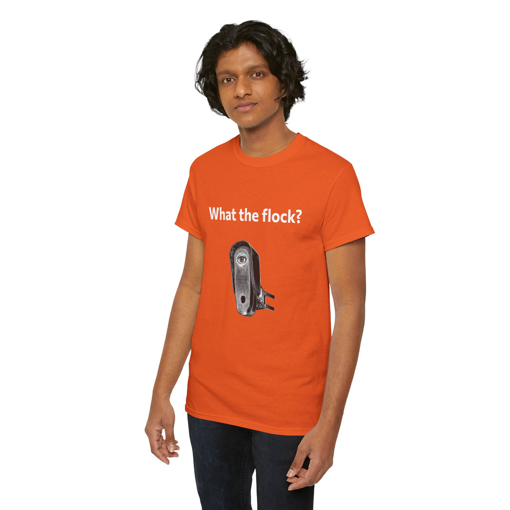T-Shirt — What the flock? Funny Sheep/Shears Graphic Tee
