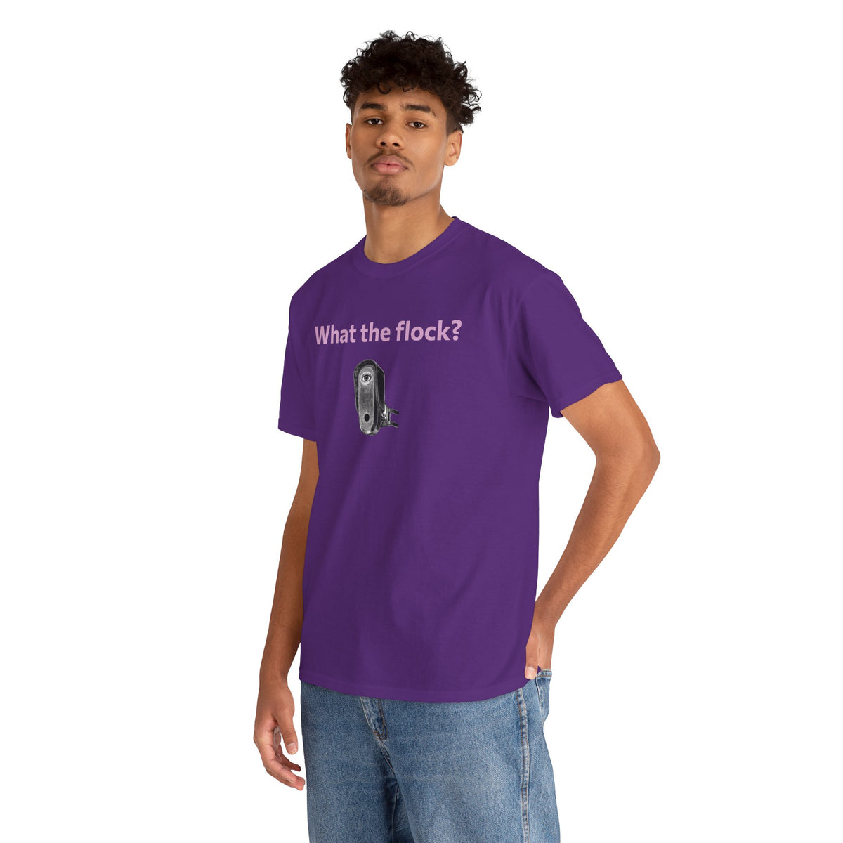 T-Shirt — What the flock? Funny Sheep/Shears Graphic Tee