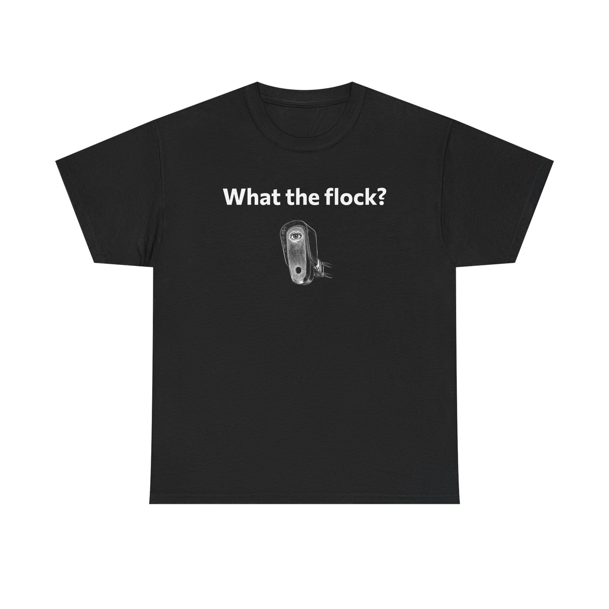 T-Shirt — What the flock? Funny Sheep/Shears Graphic Tee