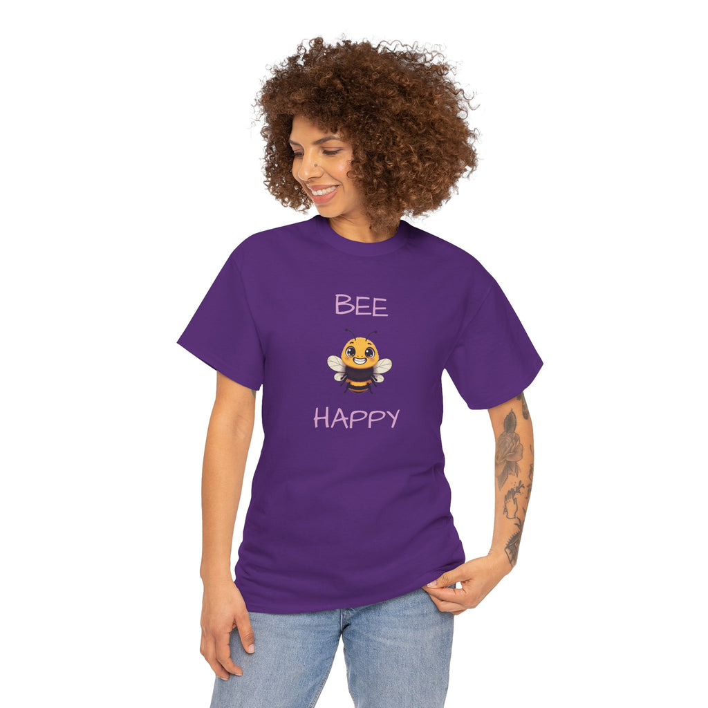 Bee Happy T‑Shirt — Cute Smiling Bee Graphic Tee