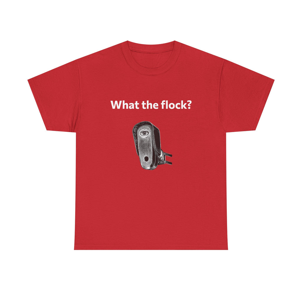 T-Shirt — What the flock? Funny Sheep/Shears Graphic Tee