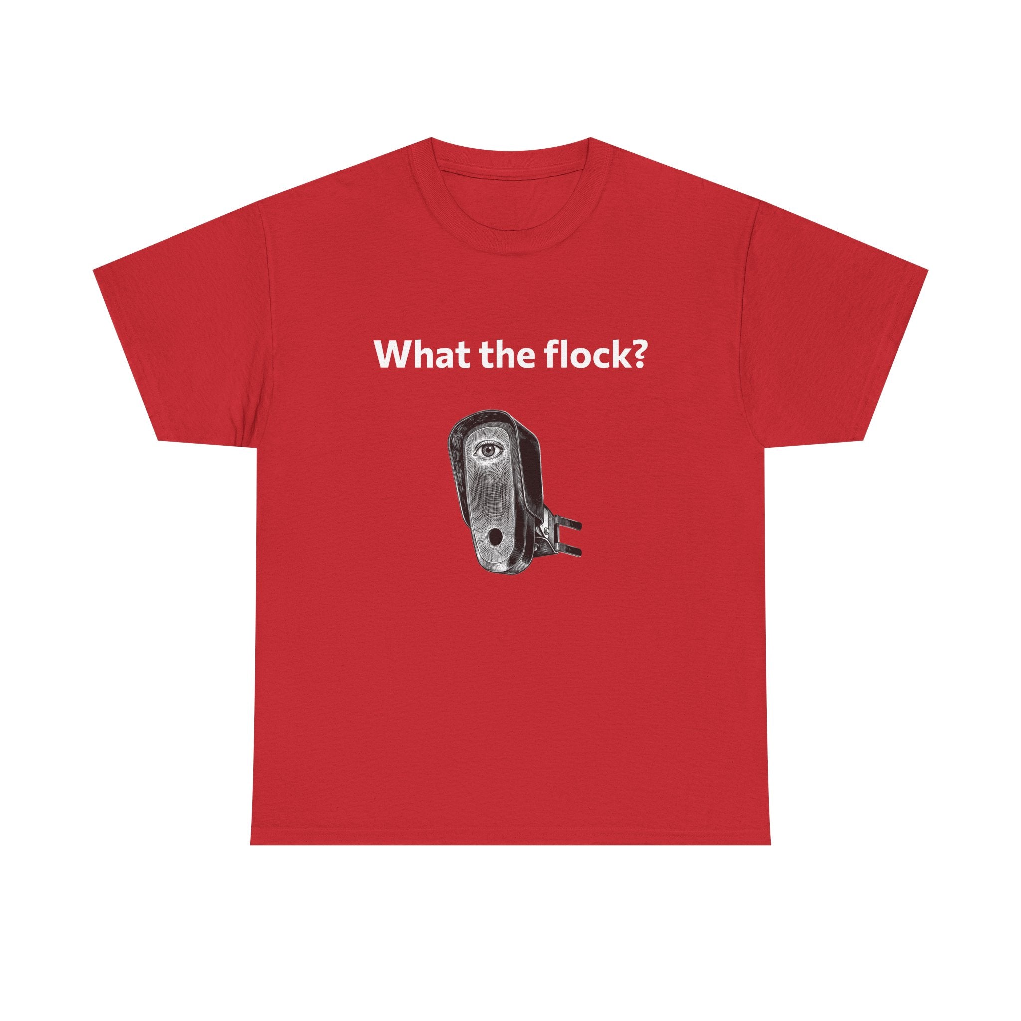 T-Shirt — What the flock? Funny Sheep/Shears Graphic Tee