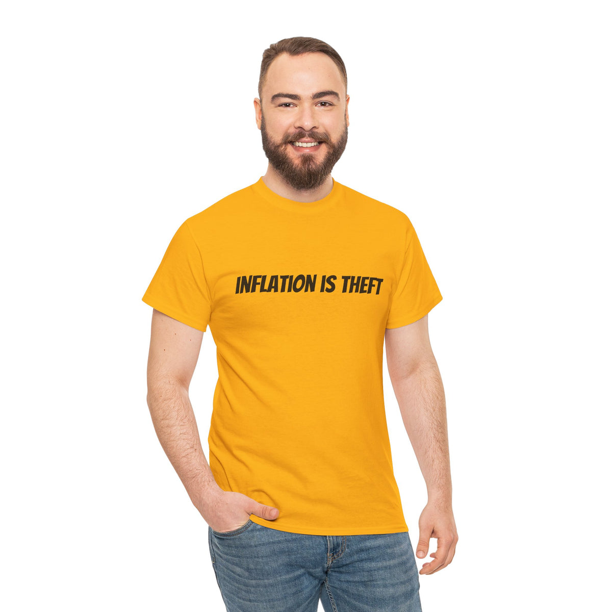 Inflation Is Theft Tee — Economic Statement Black T-Shirt