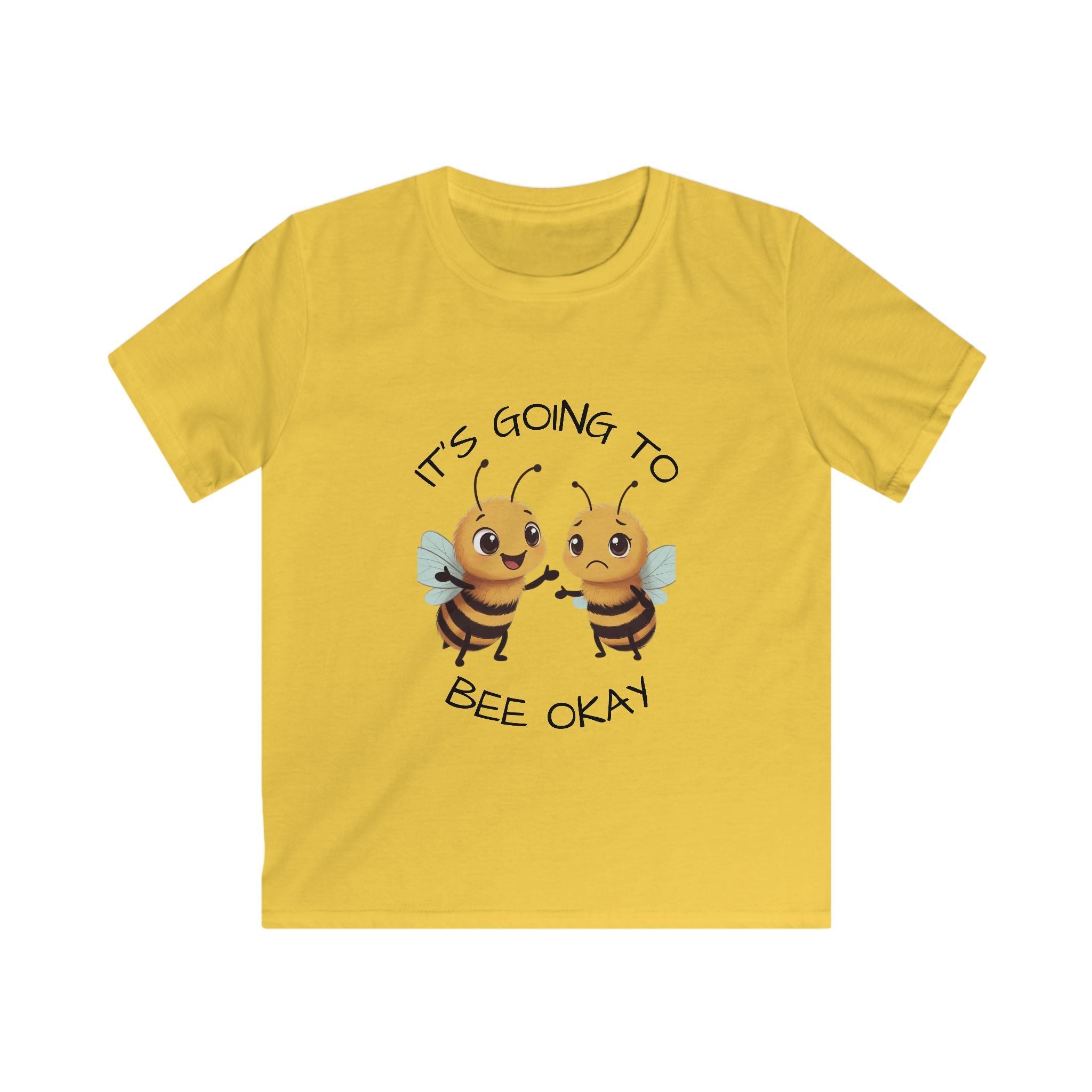 Kids Tee - "BEE Encouraging" Cute Cheerful Bee Graphic Shirt