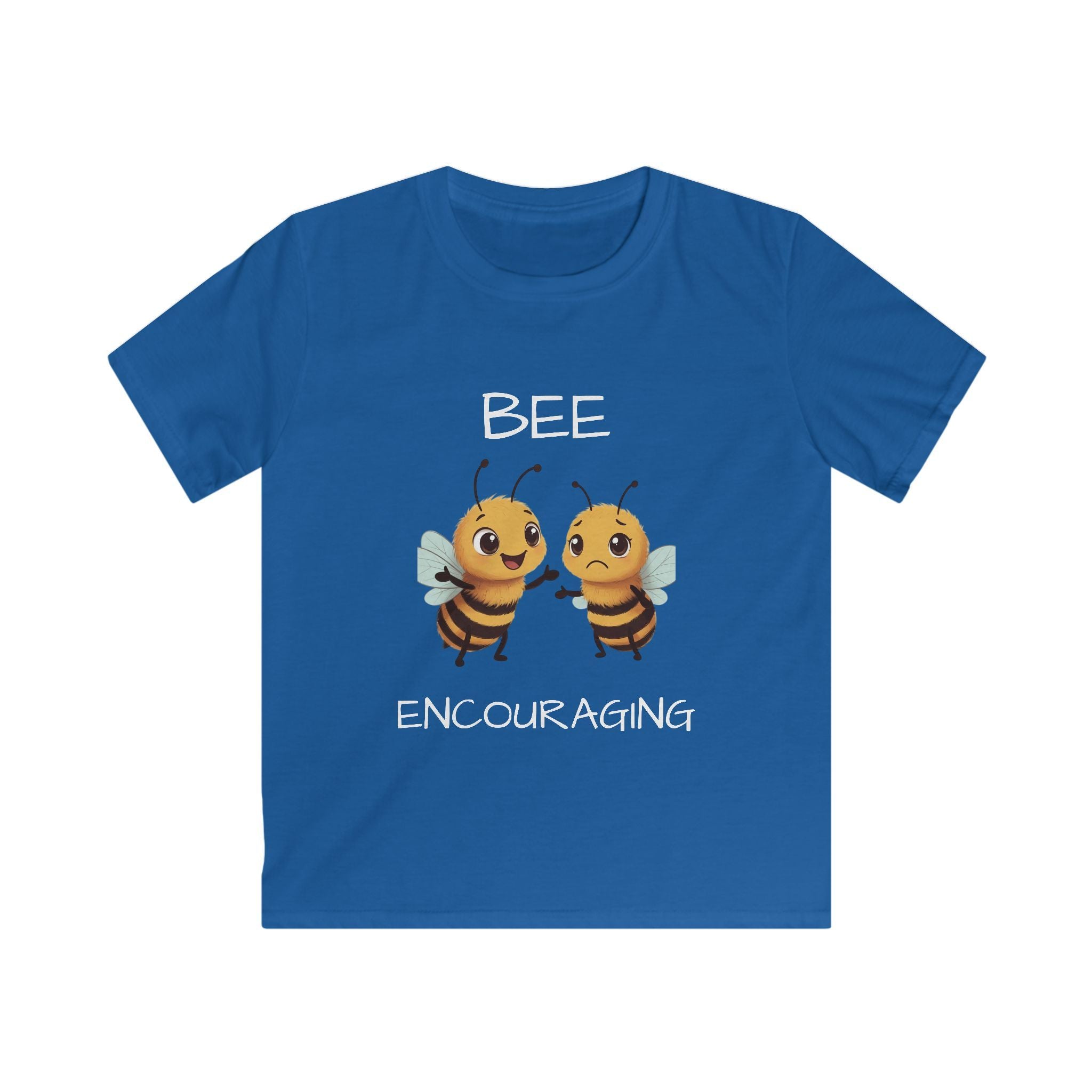 Kids Tee - "BEE Encouraging" Cute Cheerful Bee Graphic Shirt