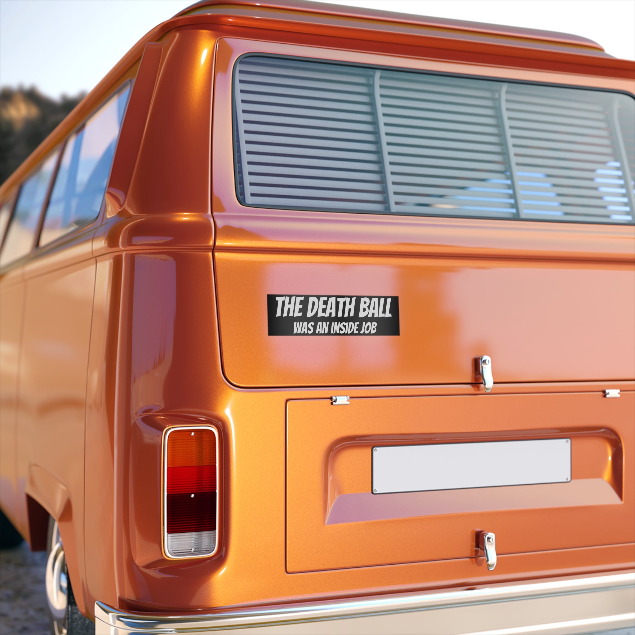 Bumper Sticker — “The Death Ball Was An Inside Job” Conspiracy Bumper Sticker