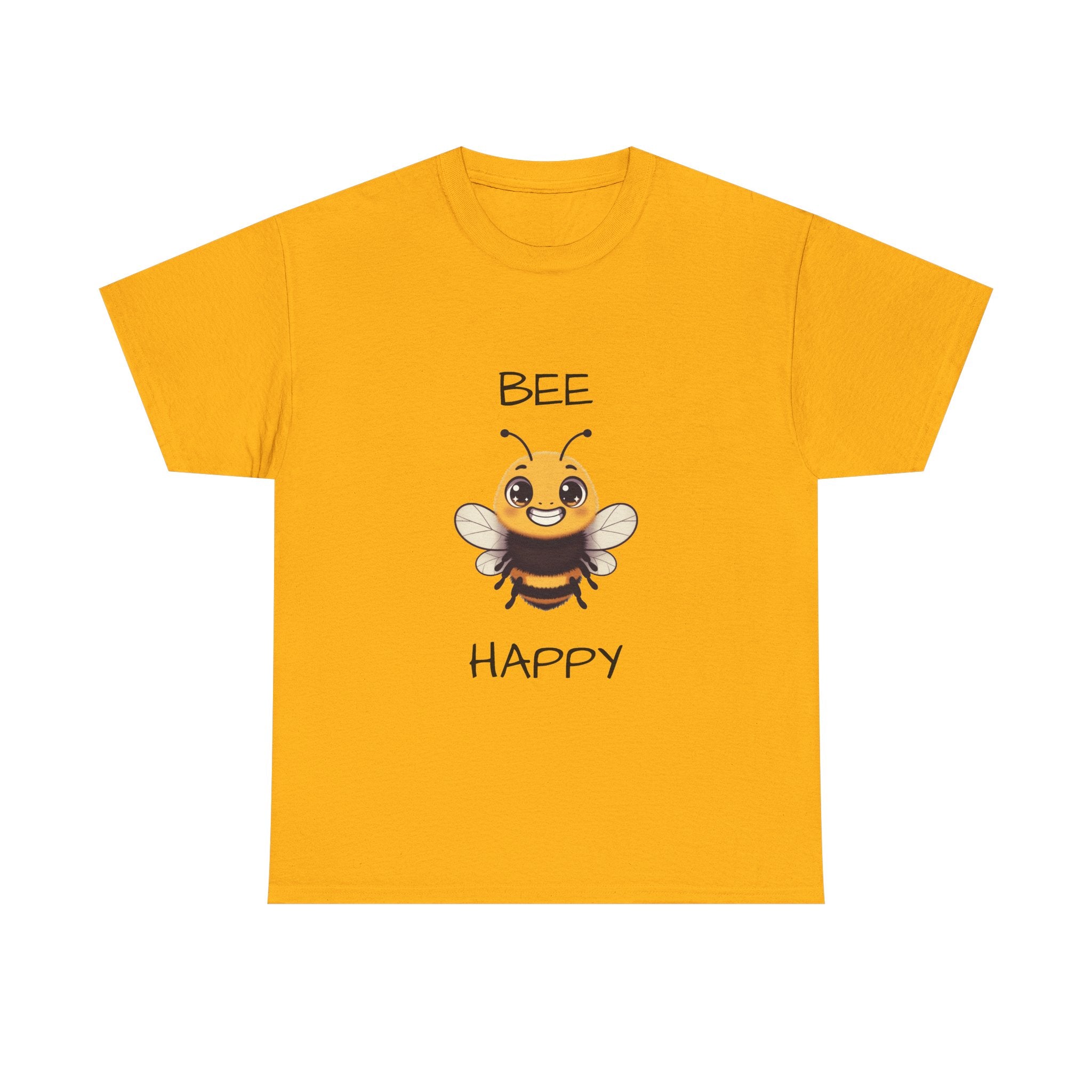 Bee Happy T‑Shirt — Cute Smiling Bee Graphic Tee