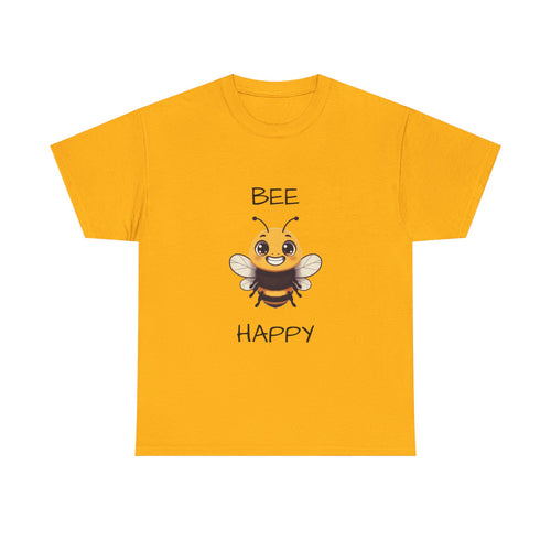 Bee Happy T‑Shirt — Cute Smiling Bee Graphic Tee