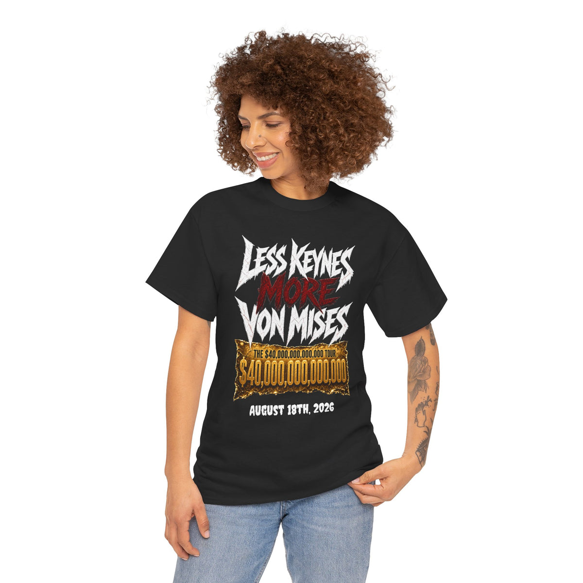 Less Keynes More Von Mises T-Shirt — Libertarian Economics Tee
