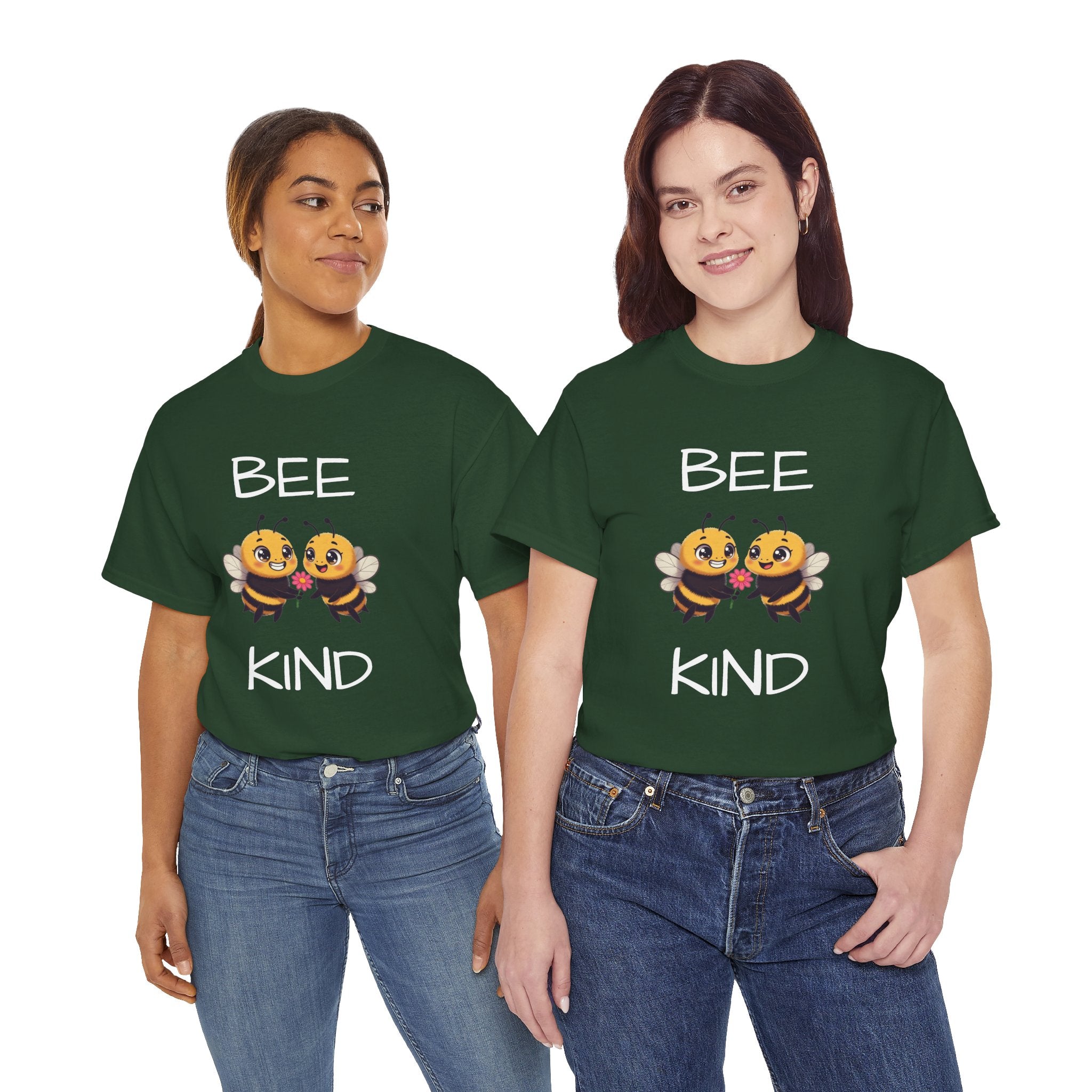 Bee Kind T-Shirt — Cute Cartoon Bees Graphic Tee for Kindness & Earth Day