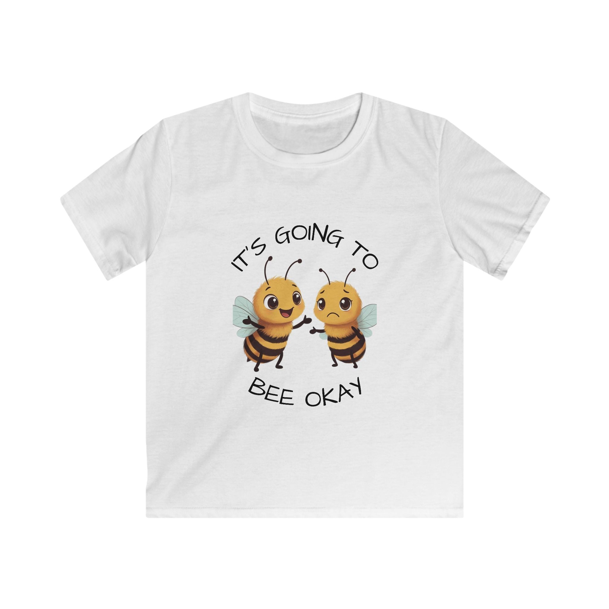Kids Tee - "BEE Encouraging" Cute Cheerful Bee Graphic Shirt