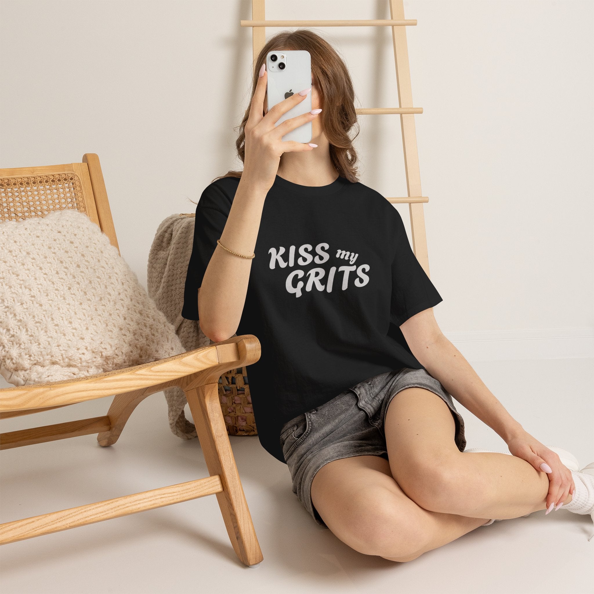Kiss My Grits T-Shirt — Retro Southern Sassy Tee