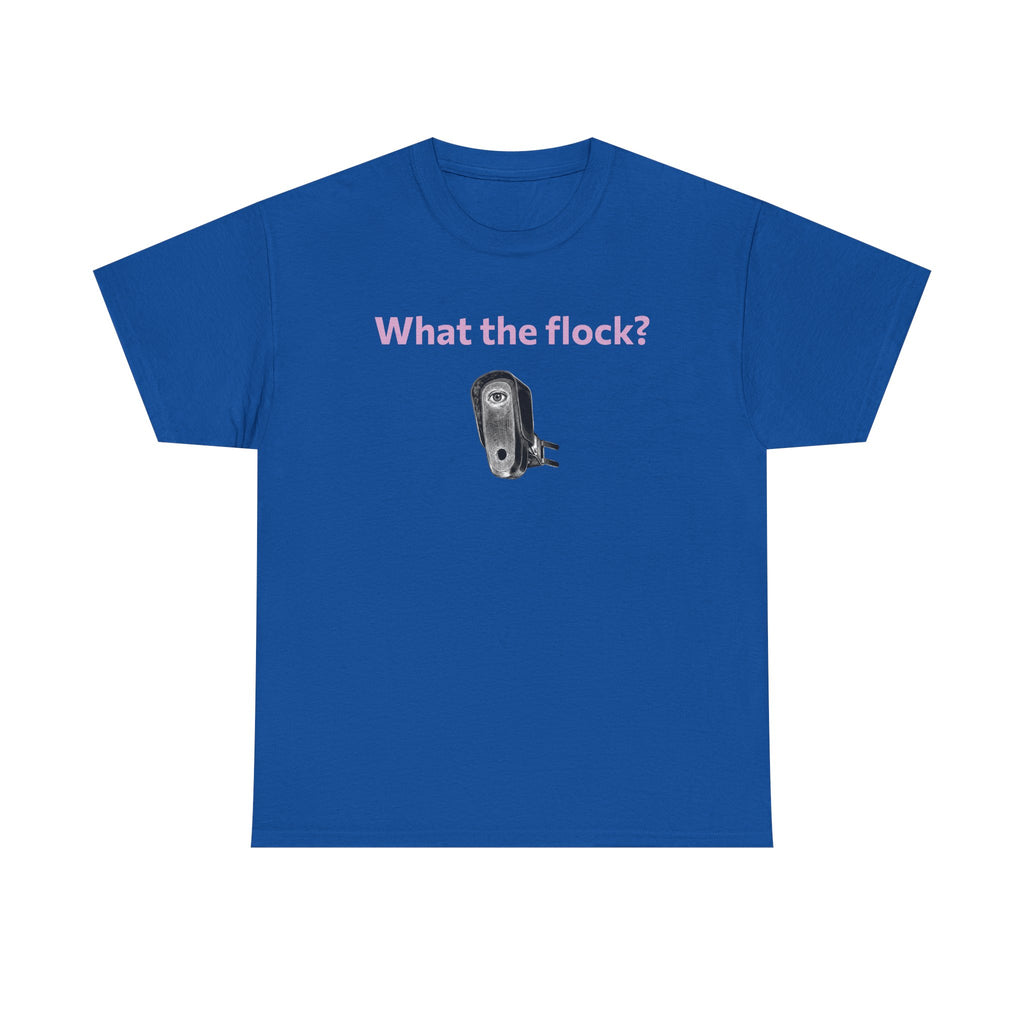 T-Shirt — What the flock? Funny Sheep/Shears Graphic Tee
